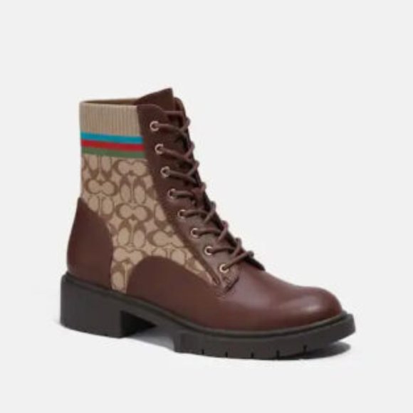 Coach Livia Bootie In Signature Knit - Picture 1 of 5